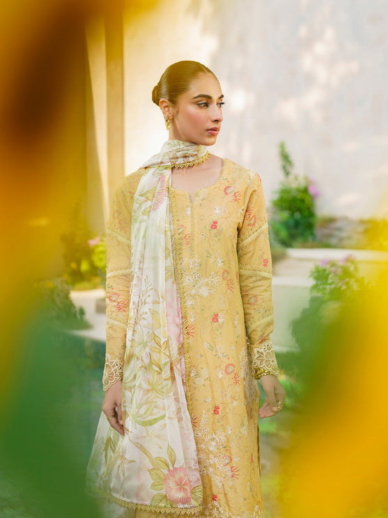 Festive Embroidered Lawn Unstitched 3Pc Suit