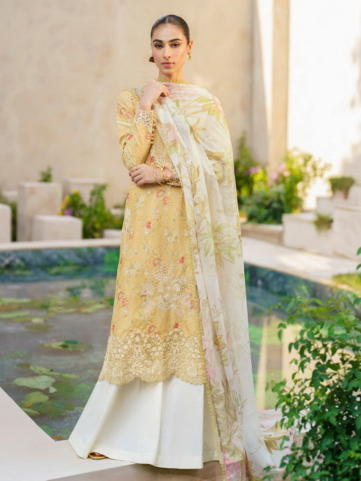 Festive Embroidered Lawn Unstitched 3Pc Suit